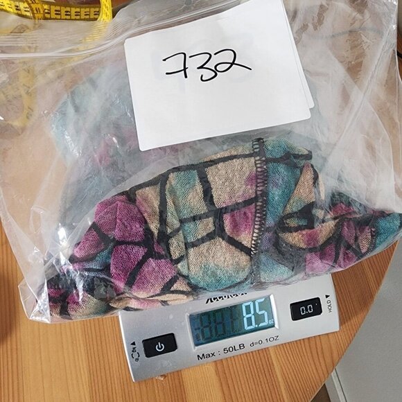 Women's Top Purple Mesh Open Duster Cardigan Mermaid Whmisical Purple Blue S - Picture 8 of 9